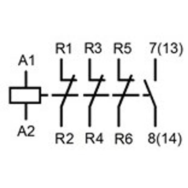 Modular contactor 25A, 1 NO + 3 NC, 230VAC, 2MW image 3