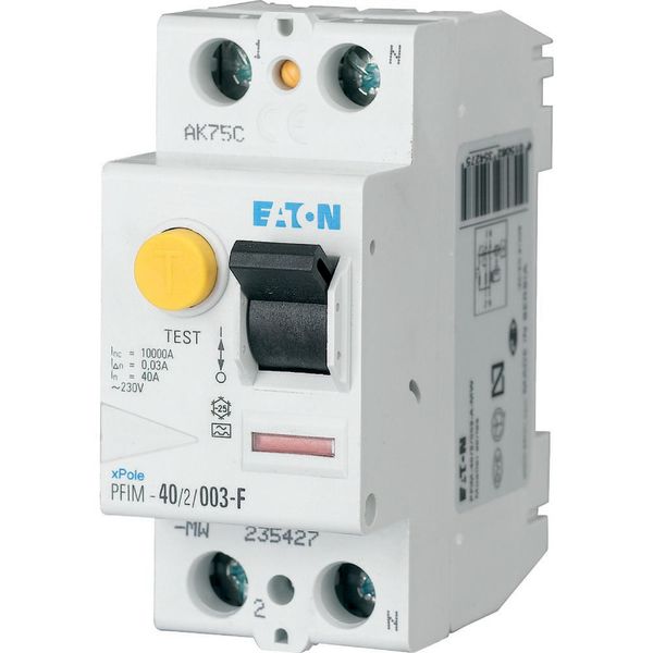 Residual current circuit breaker (RCCB), 25A, 2p, 30mA, type G/F image 2