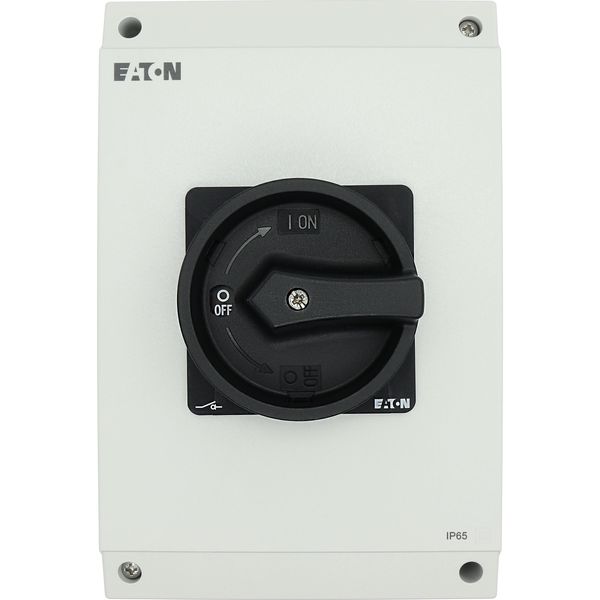 Main switch, P3, 63 A, surface mounting, 3 pole + N, STOP function, With black rotary handle and locking ring, Lockable in the 0 (Off) position image 27