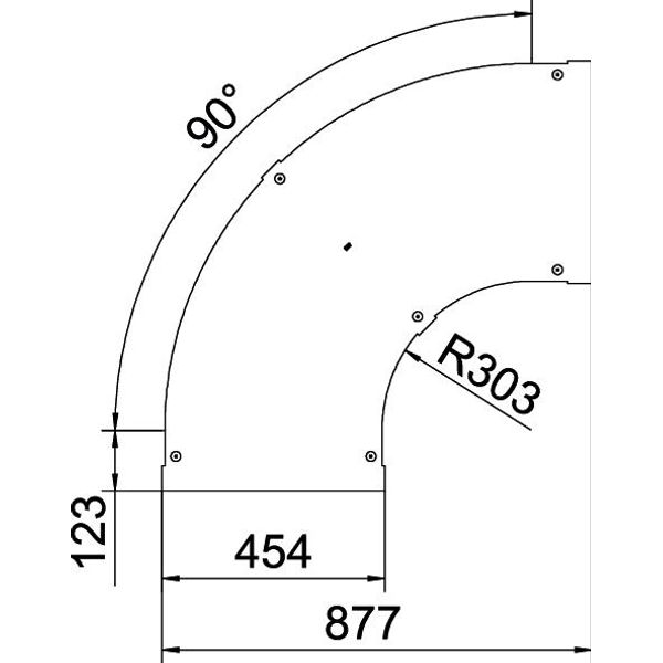 LBD 90 450 R3 FT 90° bend cover with turn buckle B450 image 2