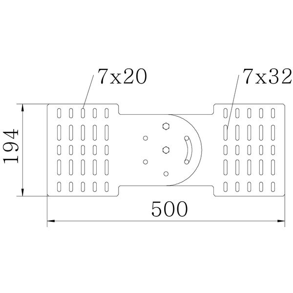 GVM 200 FT Adjustable connector for MFR cable tray 200x500 image 2