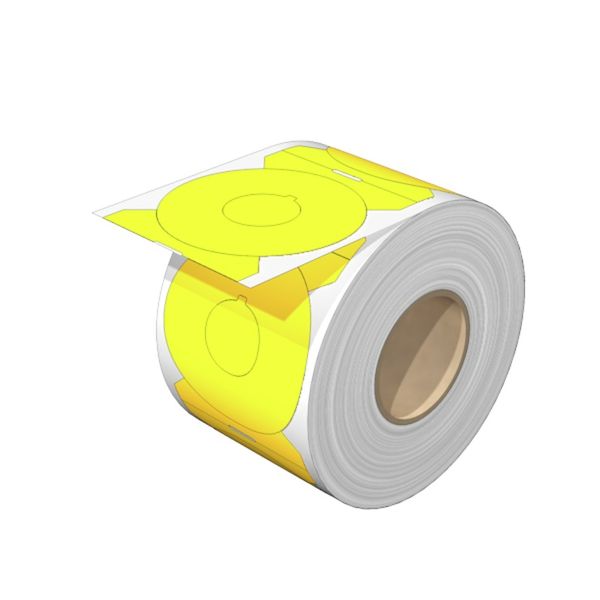 Device marking, halogen-free, Self-adhesive, Polyester, yellow image 1