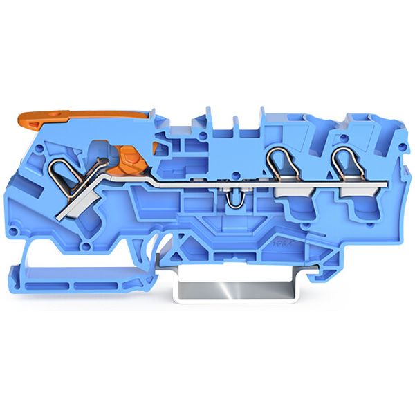 3-conductor through terminal block with lever and Push-in CAGE CLAMP® image 2