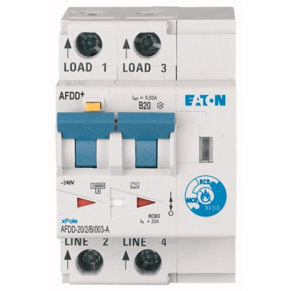 Arc Fault Detection Device, 2p, B, 20 A, 30 mA, type A image 2