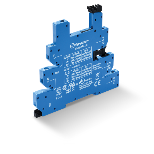 Screw socket 230VAC for 35mm.rail, 34.51/81 MasterPLUS (93.63.8.230) image 2