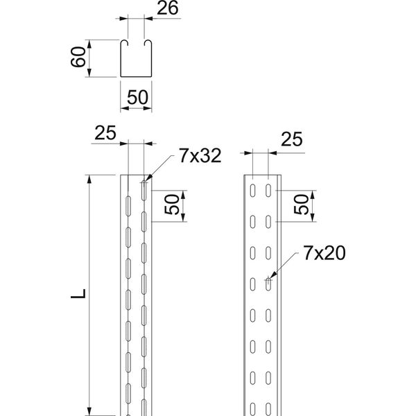 RKS 607 FS Cable tray RKS perforated, w/o floor beading 60x75x3000 image 2