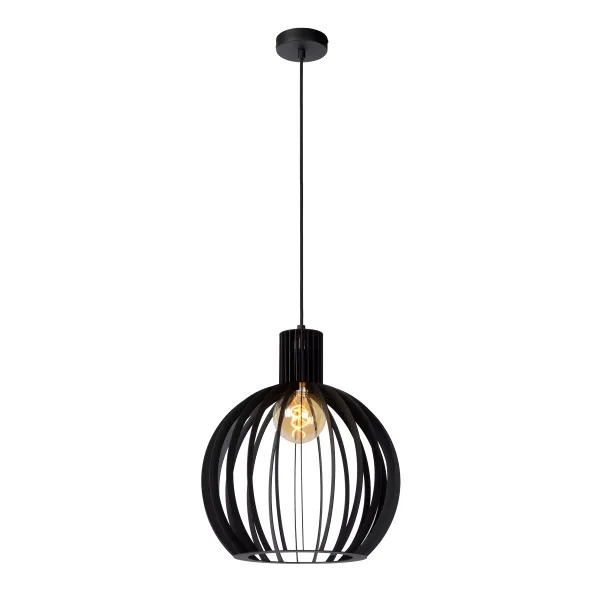 Lucide MIKAELA - Pendant light - Ø 35 cm - 1xE27 - Black image 1