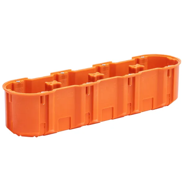 Flush mounted junction box M4x60DF MULTIWALL SLIM  orange image 2