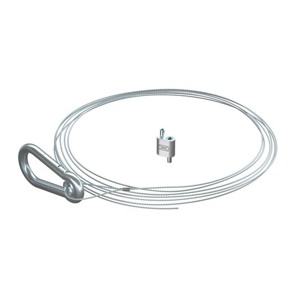 QWT SK 1 1M G Suspension wire with eyelet carabiner 1x1000mm image 1