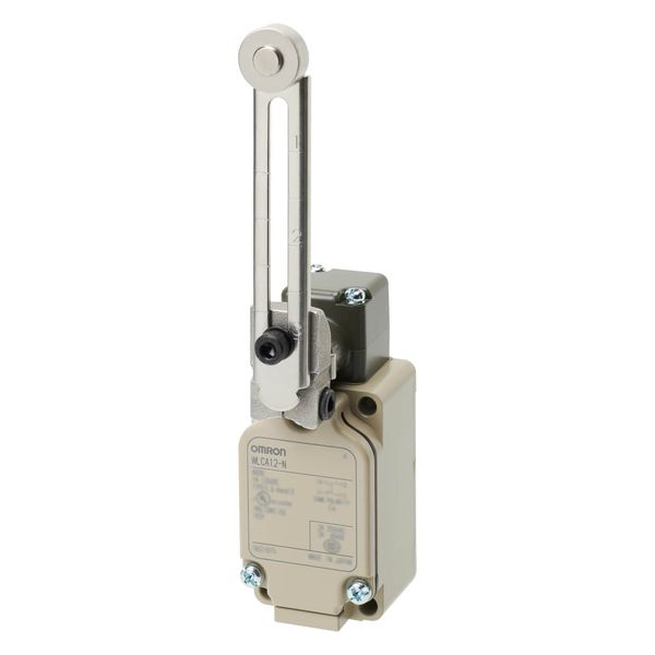 Limit switch, adjustable roller lever: R25 to 89 mm, pretravel 15Â±5Â°, WLN 0058R image 1