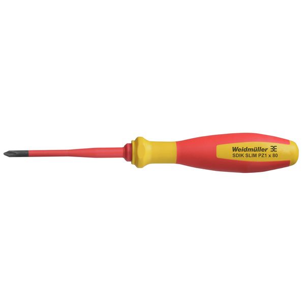 Crosshead screwdriver, Form: Pozidrive, Size: 1, Blade length: 80 mm image 1