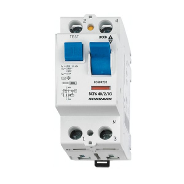 Residual current circuit breaker 25A, 2-pole, 100mA, type AC image 1