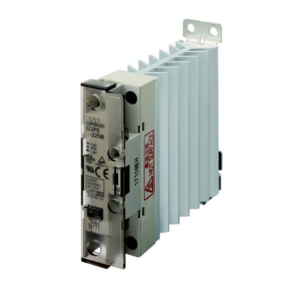 Solid state relay, 1 phase, 25A 100-240 VAC, with heat sink, DIN rail image 3