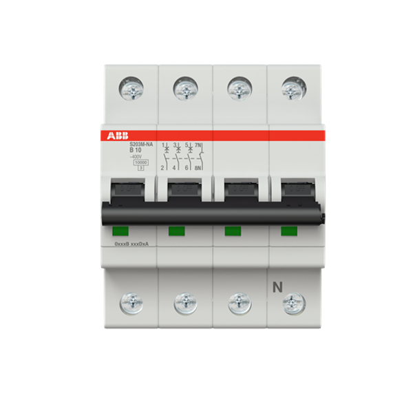 S203M-B10NA Miniature Circuit Breaker - 3+NP - B - 10 A image 3