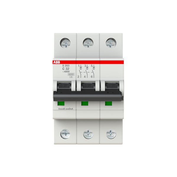 S203-B32 MTB Miniature Circuit Breaker - 3P - B - 32 A image 2