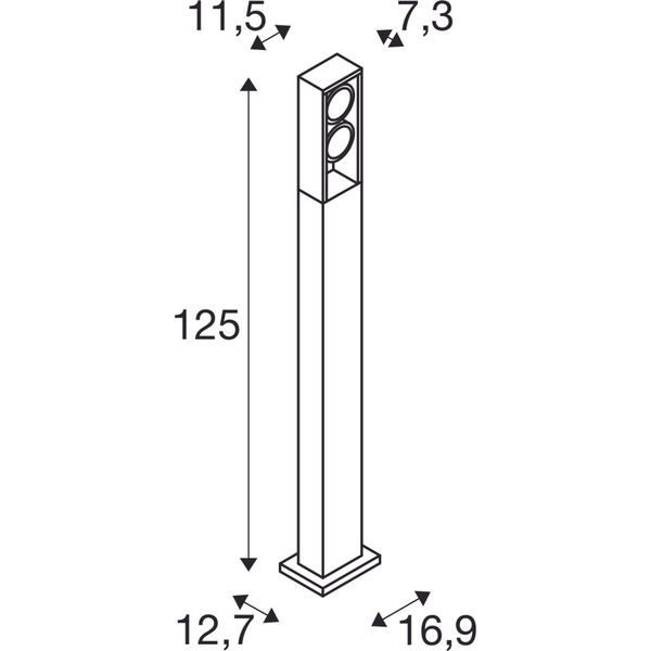 ESKINA FRAME 125 27W 2200/3500lm 95ø ?80 230V 3/4K IP65 anth image 2