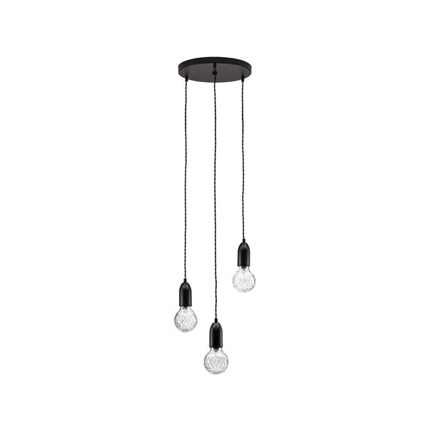 Black Metal & Clear Glass  LED G9 3x6 Watt 230 Volt   IP20 Bulb Excluded   D: 30 H: 150 cm Adjustable height image 1