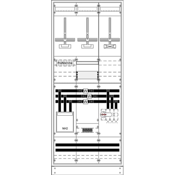 KS4210Z Measurement and metering transformer cabinet, Field width: 3, Rows: 0, 1950 mm x 800 mm x 275 mm, Isolated (Class II), IP55 image 5