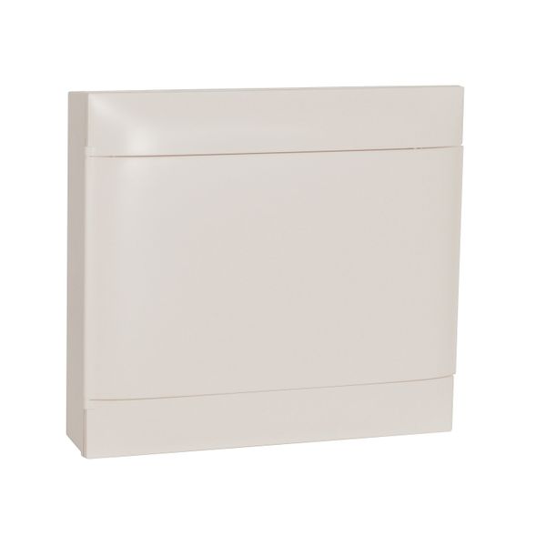 LEGRAND 2X18M SURFACE CABINET WHITE DOOR EARTH + NEUTRAL TERMINAL BLOCK image 1