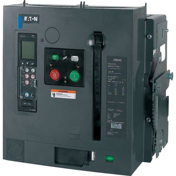 Circuit-breaker, 3 pole, 1250A, 105 kA, Selective operation, IEC, Withdrawable image 3