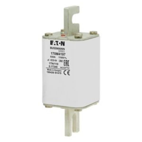 Fuse-link, high speed, 630 A, AC 1100 V, size 1, 53 x 66 x 138 mm, aR, DIN, IEC, single indicator image 4