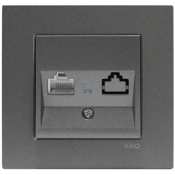 Novella Dark Grey Numerical Phone Socket (CAT3) image 1