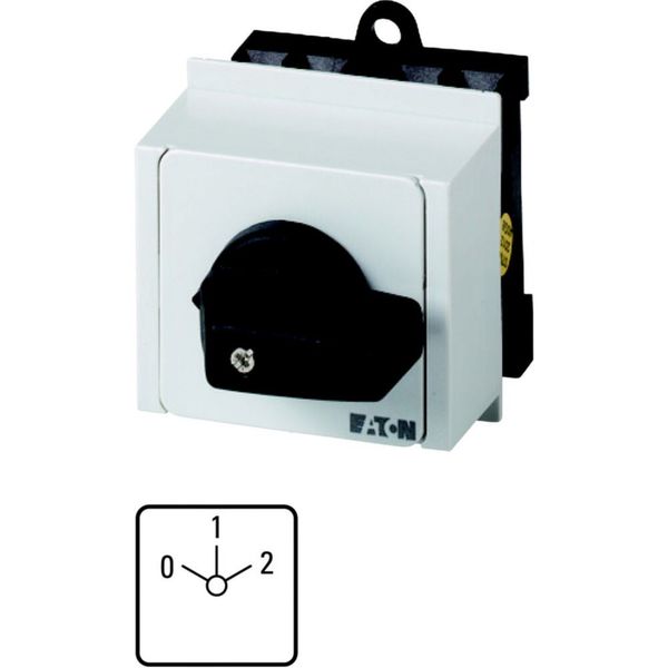 Multi-speed switches, T0, 20 A, service distribution board mounting, 4 contact unit(s), Contacts: 8, 60 °, maintained, With 0 (Off) position, 0-1-2, D image 3