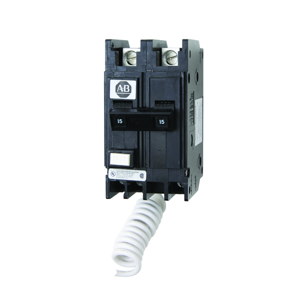 Allen-Bradley, 1492-MC Circuit Breaker, 1492 Miniature Circuit Breaker, Circuit Breaker - 1/2 in wide per pole, DIN rail mounting, 10 kA, 2 Poles, 30 Amps, Standard Terminal image 1