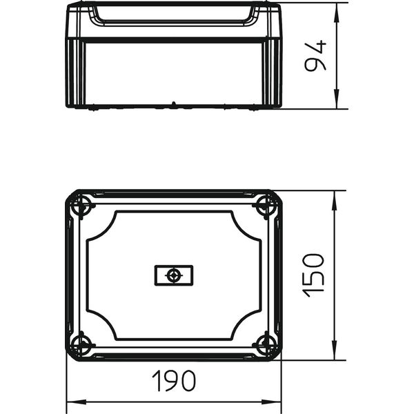 T 160 OE HD TR Junction box, closed with high transparent cover 190x150x94 image 2