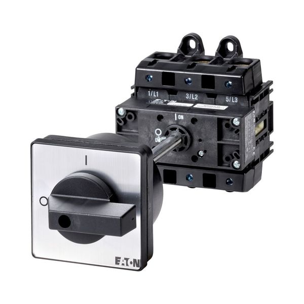 On-Off switch, P5, 315 A, rear mounting, 3 pole, with black thumb grip and front plate image 5