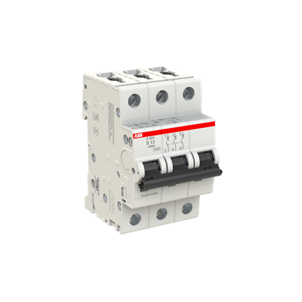 S203-D13 Miniature Circuit Breaker - 3P - D - 13 A image 2