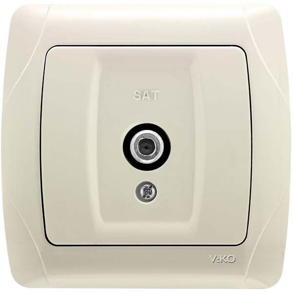 Carmen Beige Sat Socket F Connector Terminated image 1