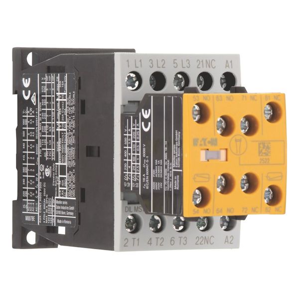 Safety contactor, 380 V 400 V: 3 kW, 2 N/O, 3 NC, 110 V 50 Hz, 120 V 60 Hz, AC operation, Screw terminals, With mirror contact (not for microswitches) image 5