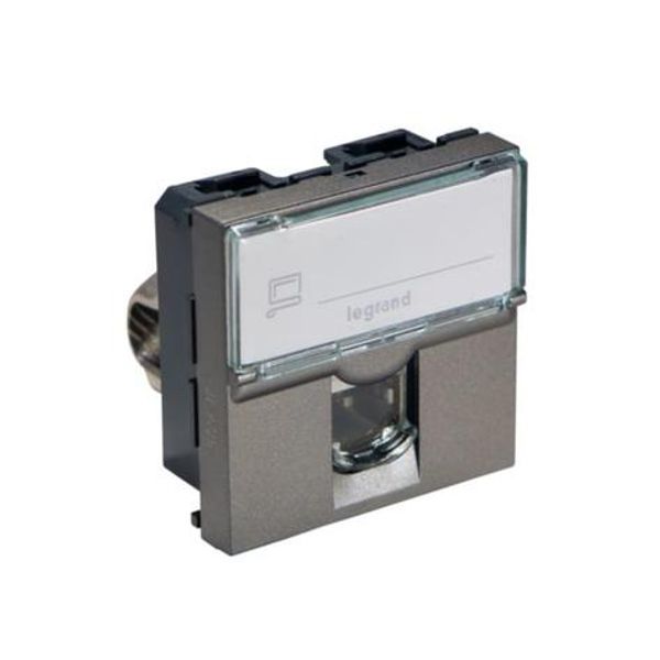 Arteor™ - RJ45 socket category 6 STP 2 modules - Magnesium image 1