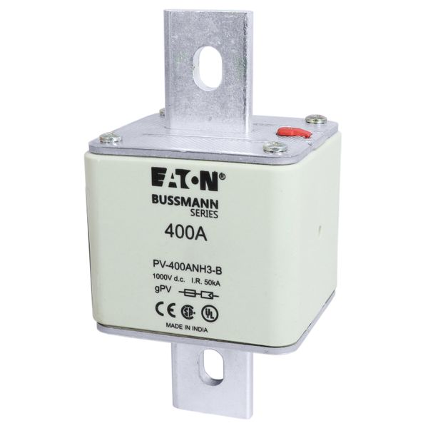 FUSE 400A 1000V DC PV SIZE 3 BOLTED TAG image 12