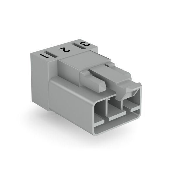 Plug for PCBs angled 3-pole gray image 1