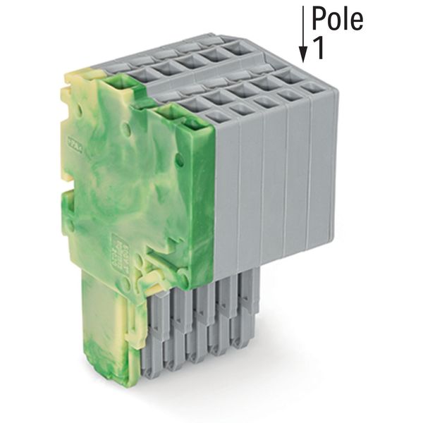 2-conductor female connector Push-in CAGE CLAMP® 1.5 mm² green-yellow/ image 2