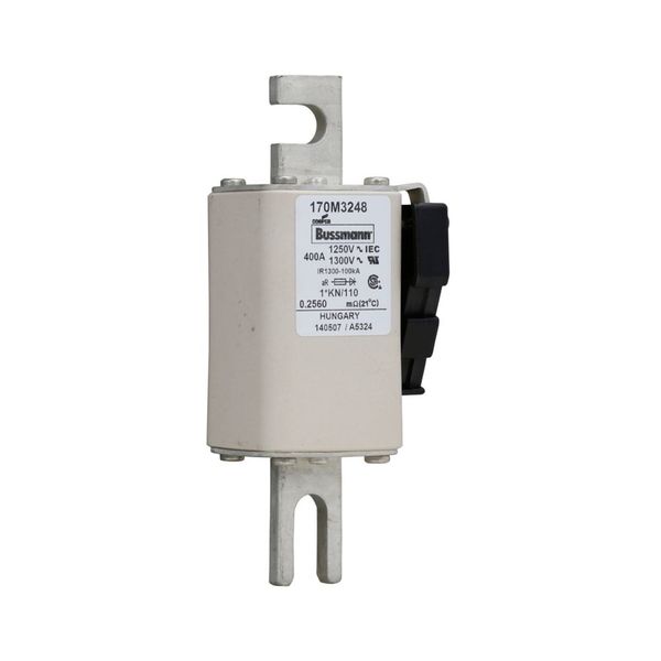 Fuse-link, high speed, 400 A, AC 1250 V, compact size 1, 45 x 58 x 138 mm, aR, DIN, IEC, type K indicator image 8