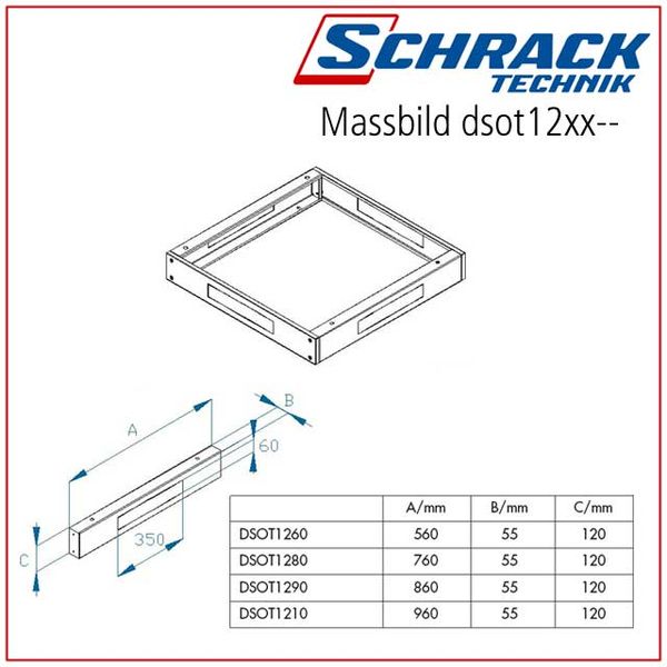 Base side-profile-pair, D=800, H=120 f.DS/DSZ/DSS-encl.R7035 image 3