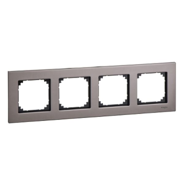 Metal frame, 4-gang, Rhodium grey, M-Elegance image 2