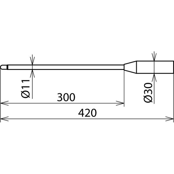 Test probe with M8 threaded bolt for PHE 3-24kV image 2