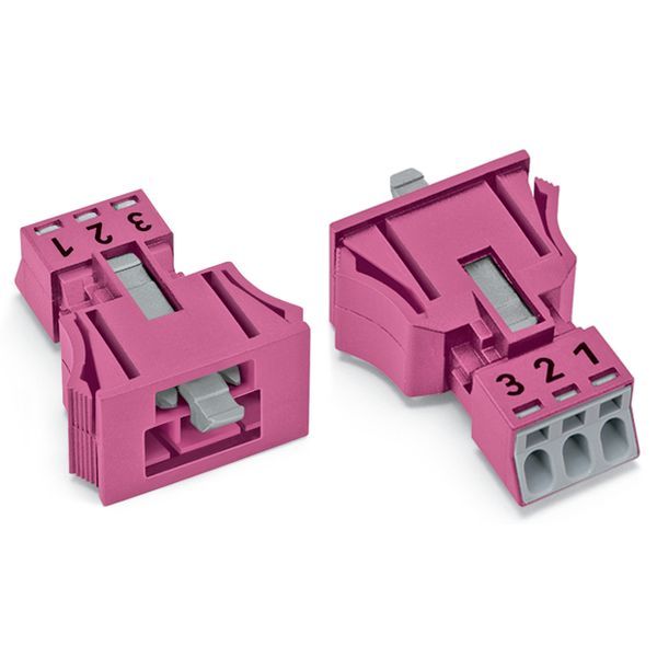 Snap-in plug 3-pole Cod. B pink image 6