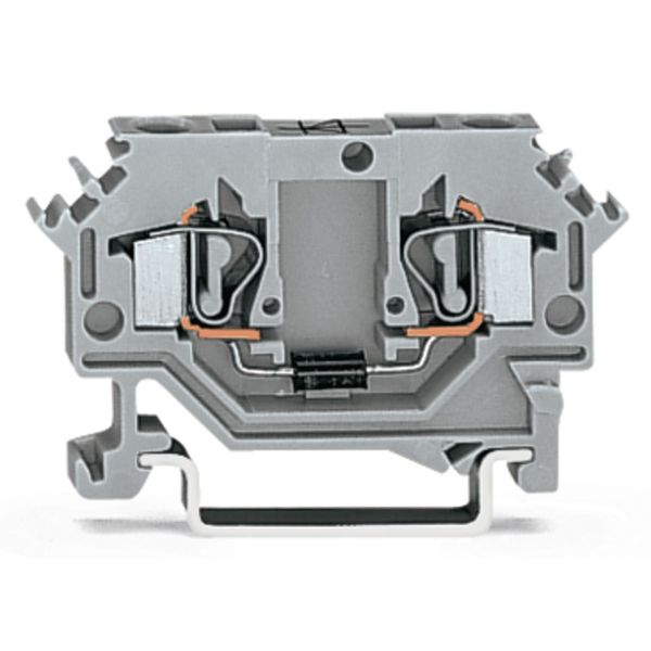 Component terminal block 2-conductor with diode 1N5408 gray image 1