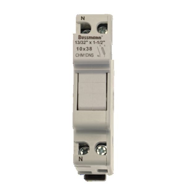 Fuse-holder, LV, 32 A, AC 690 V, 10 x 38 mm, 1P+N, UL, IEC, DIN rail mount image 1