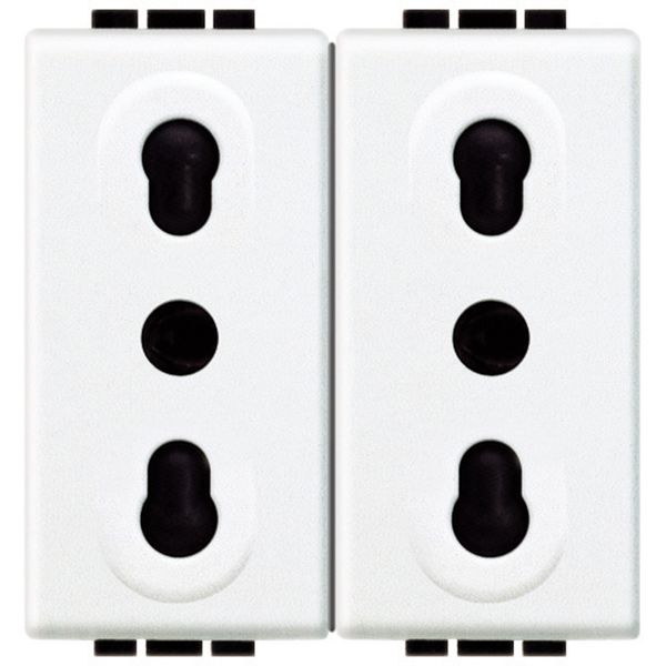 twin socket 2P+E 10/16A image 1