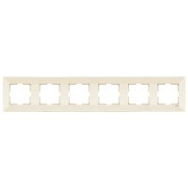 Meridian Accessory Beige Six Gang Frame image 1