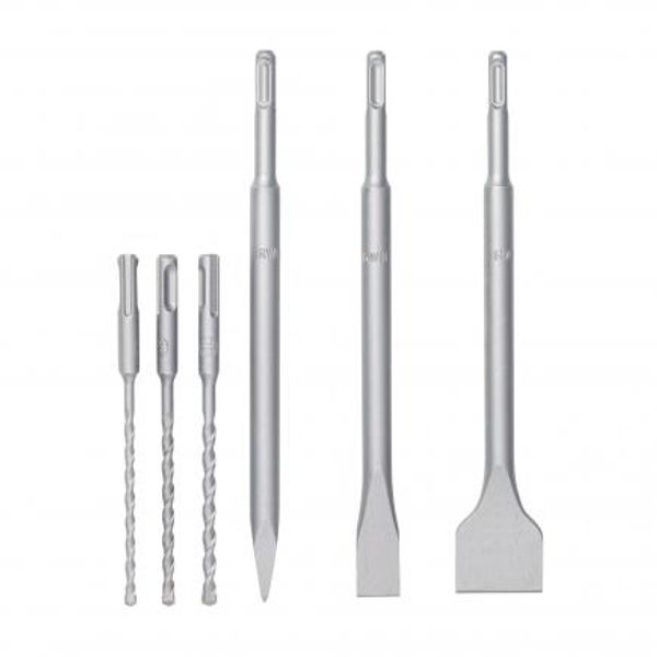 Chisel set SDS PLUS inc bits 6PCS image 1