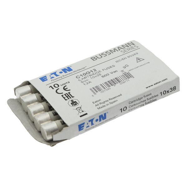 Fuse-link, LV, 12 A, AC 500 V, 10 x 38 mm, gL/gG, IEC image 14