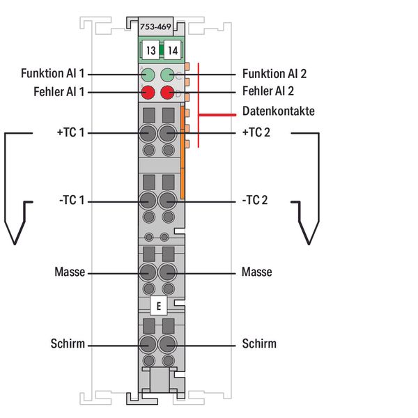 2-channel analog input Thermocouple K Diagnostics light gray image 2