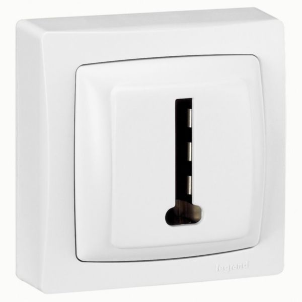 8-contact telephone socket Complete surface-mounted switchgear - white image 1